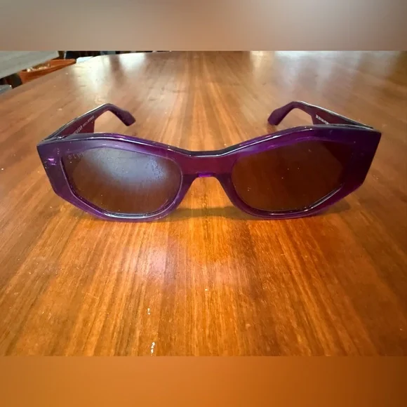 DIFF Zoey Posh Purple Crystal Cat Eye Angular Sunglasses - Picture 11 of 11